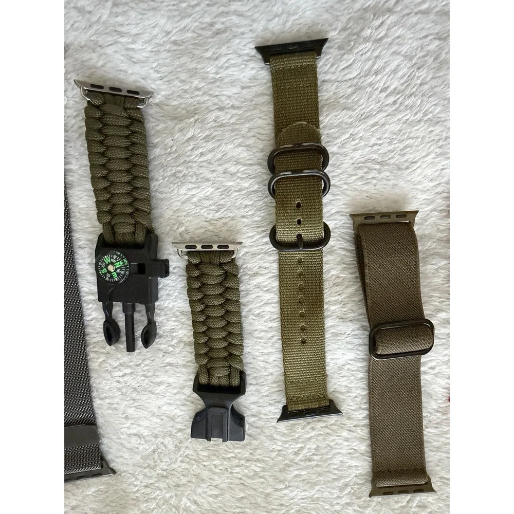 Assorted Unbranded Apple watch bands lot of 8 for 38mm + silicone case